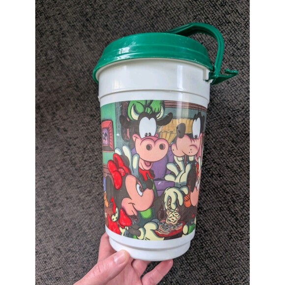 Mickey & Friends Disney Park Popcorn Bucket with Lid Happy Holidays Christmas - Picture 2 of 8